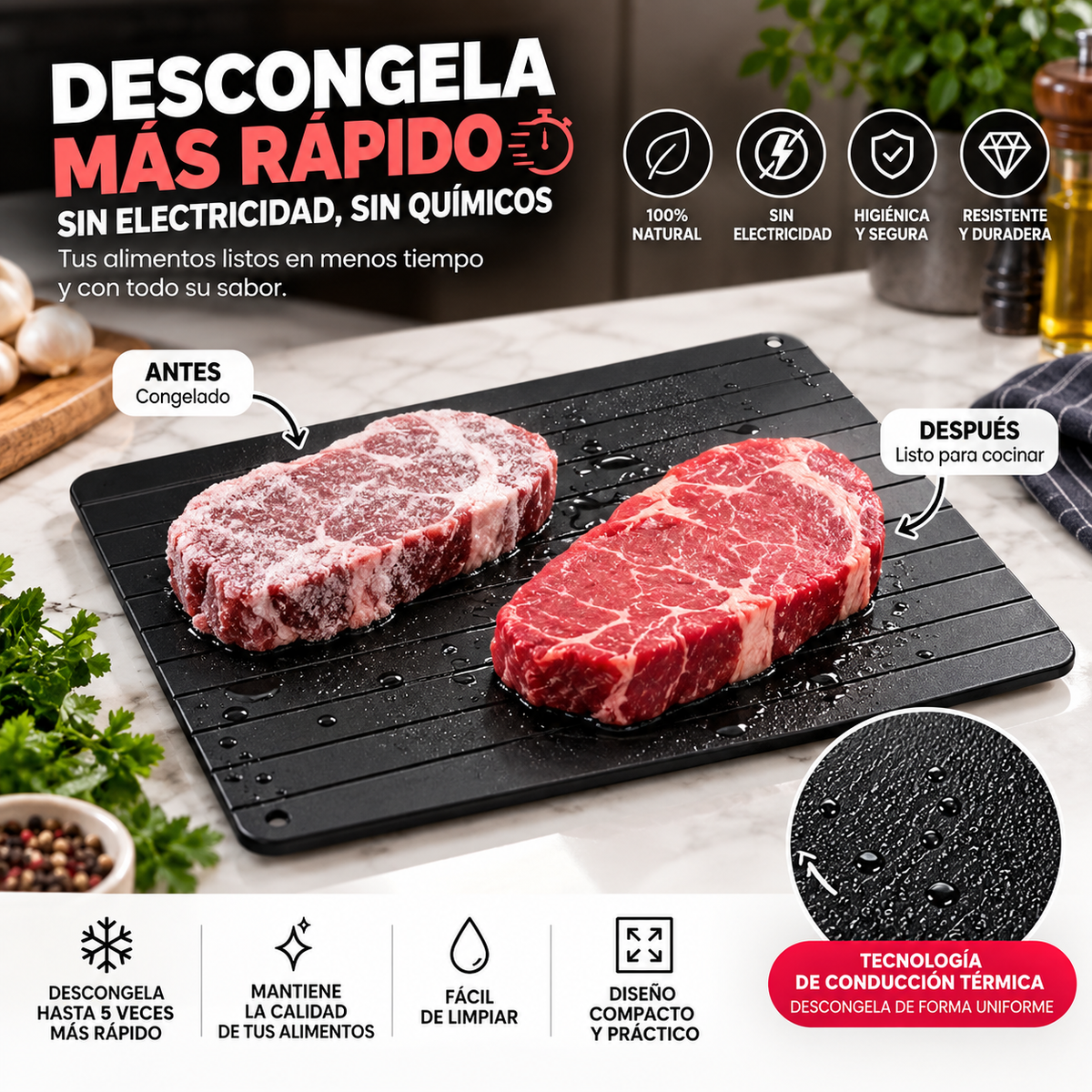 Tabla Descongeladora de Alimentos